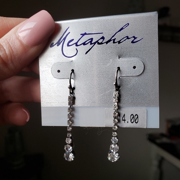 ☄Metaphor Rhinestone Dangling Earrings - Picture 1 of 3